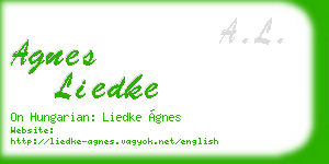 agnes liedke business card