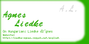 agnes liedke business card
